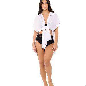 White Cover Up Shirt and Pants